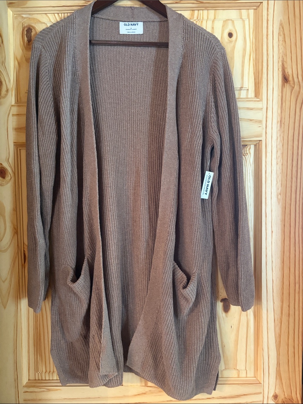 Old Navy Women's Open-Front Pocket Cardigan - Camel Brown